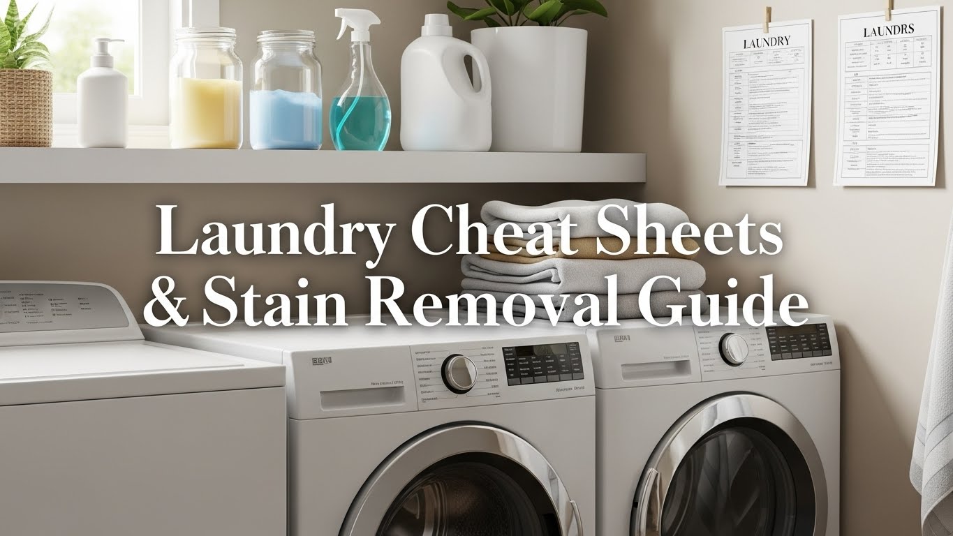 Laundry Cheat Sheets & Stain Removal Guide